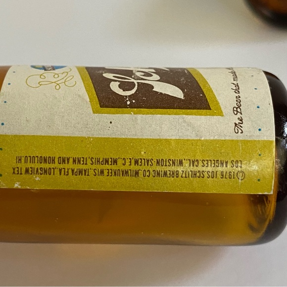 Vintage Schlitz Miniature Beer Bottle Salt and Pepper Bottles Pair Brown 4” - Picture 12 of 13